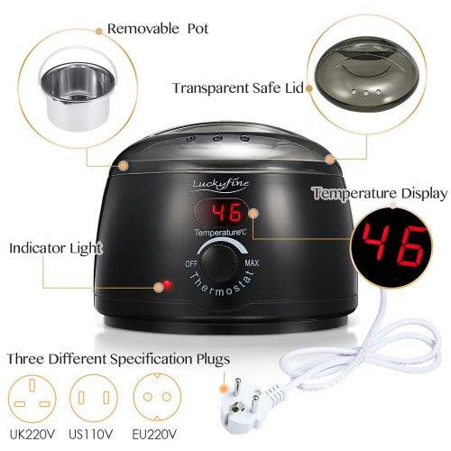 Wax Warmer, Hair Removal Kit with Adjustable Temperature, 4 Flavors, 10 Wax Applicator Sticks, Wax Heater for Body Armpits, Eyebrows, Face, Legs, Bikini - Toytexx Wax Warmer, Hair Removal Kit with Adjustable Temperature, 4 Flavors, 10 Wax Applicator Sticks, Wax Heater for Body Armpits, Eyebrows, Face, Legs, Bikini - Toytexx